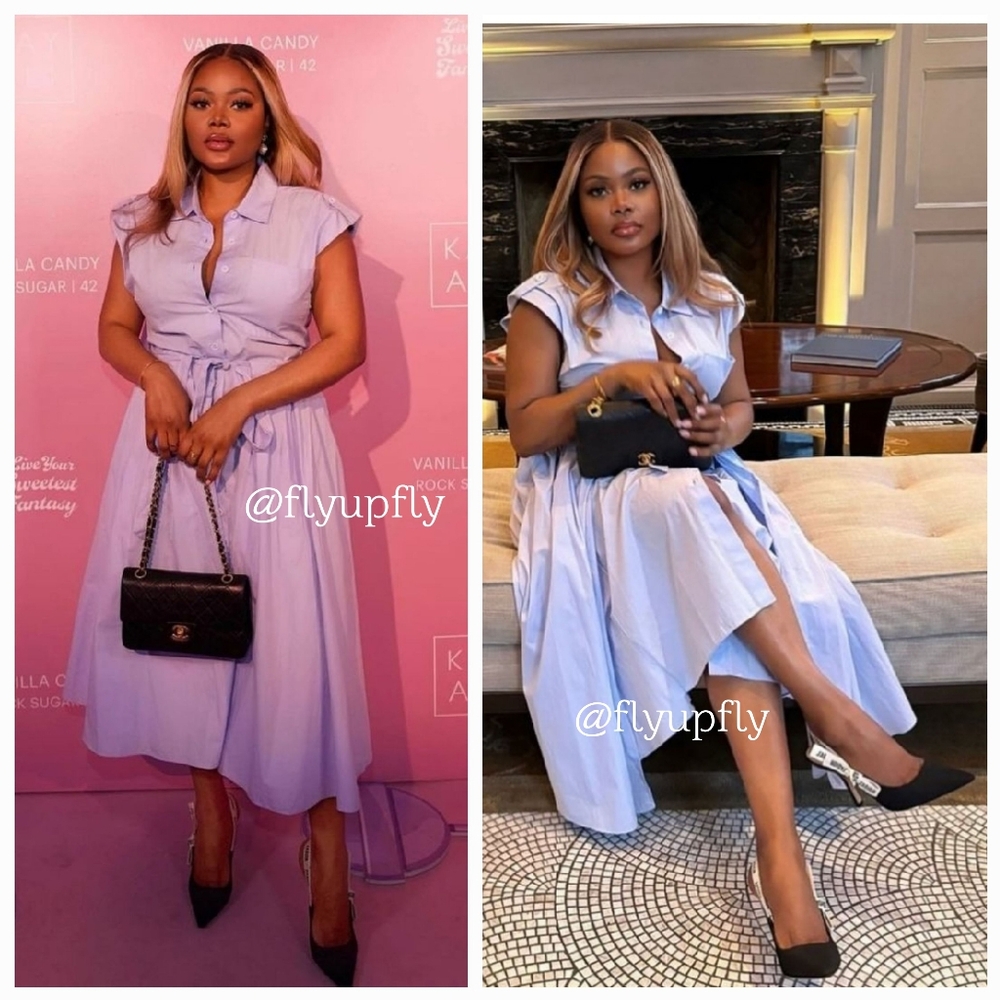 Zara  Poplin Sleeveless Collared Shirt Midi Dress Blue - Picture 9 of 16